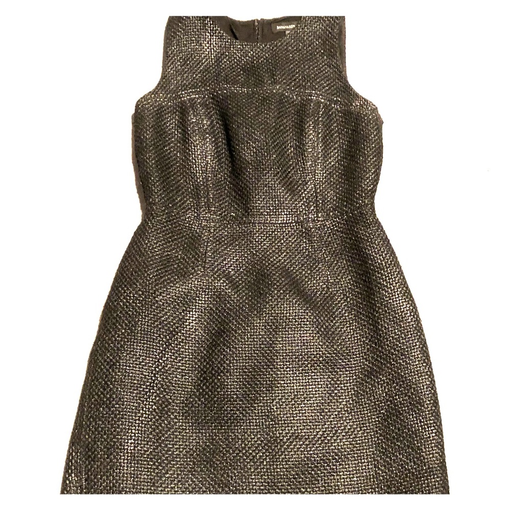 Metallic thread sheath dress banana republic